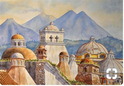 Guatemala Travel Iglesias Valencia Taj Mahal Watercolor Paintings