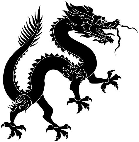 Chinese Dragon Dragon Silhouette Dragon Zodiac Chinese Dragon