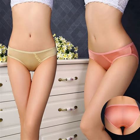 Naiveroo Comfortable Silk Seamless Glossy Underwear Intimates Panties Stretchy One Size Newest