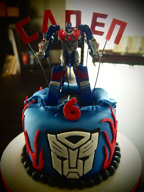 Optimus Prime Transformer Birthday Cake By Olive Parties Transformer