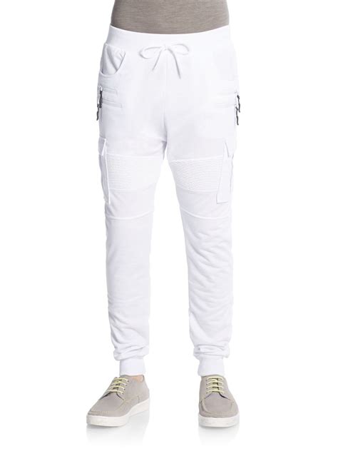 American Stitch Cargo Jogger Pants In White For Men Lyst