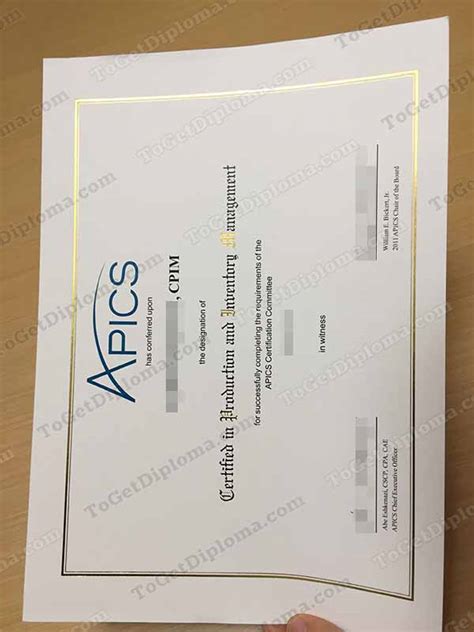 Where To Buy Apics Cpim Fake Certificate