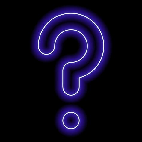 Blue Neon Question Mark On A Black Background 11895897 Vector Art At