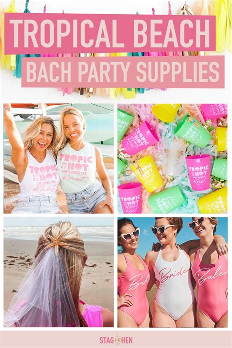 Tropical Beach Bachelorette Party Supplies Bachelorette Party Beach Beach Bachelorette Party