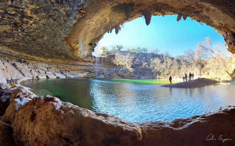 Hamilton Pool Cave Panorama Near Austin Tx Nature
