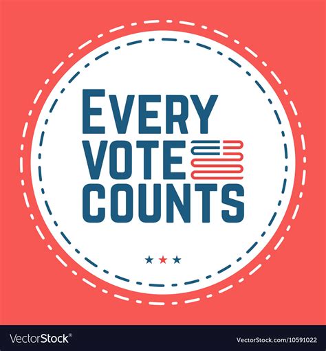 every vote counts royalty free vector image vectorstock