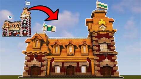 How To Build The Disney Train Station In Minecraft Tutorial Youtube