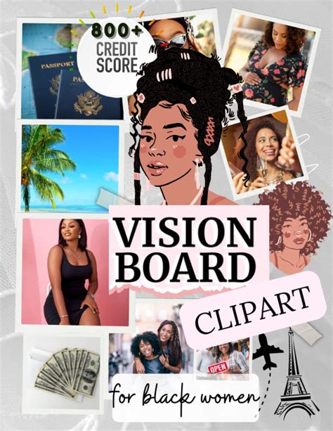 Buy Vision Board Clip Art Book For Black Women Create A Powerful Manifestation Vision Board