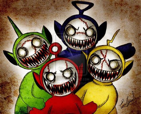 Zombies Teletubbies By Eilyn Chan On Deviantart Scary Art Creepy