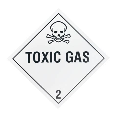 Hazard Diamond Label One Colour Toxic Gas