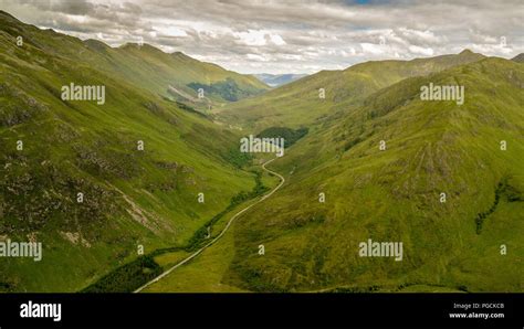 Drone Photography Scotland Highlands Authentic Nature Landscape Stock