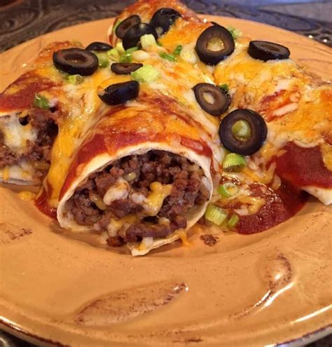 Saute' meat and onions until meat is crumbly and onions are limp. Easy Ground Beef Enchiladas | Norine's Nest