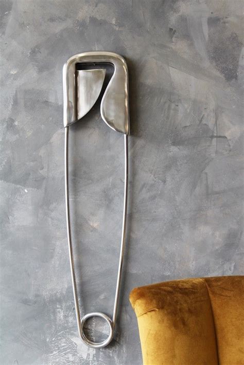 Large Metal Safety Pin Wall Decor Wall Design Ideas