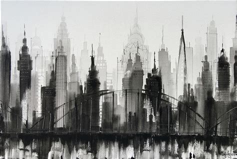 View Over Manhattan New York City Skyline C01n02 Painting By Irina