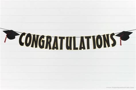 Congratulations Graduation Banner By Piggybankparties On Etsy