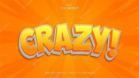 Premium Vector Crazy Editable Text Effect Font