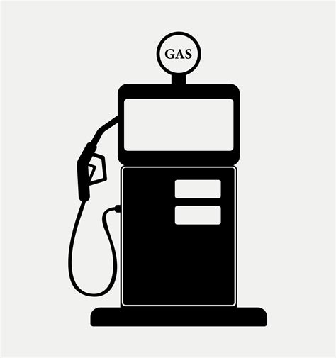 Gas Station Pump Silhouette Oil Gasoline Petrol Bowsers Illustration
