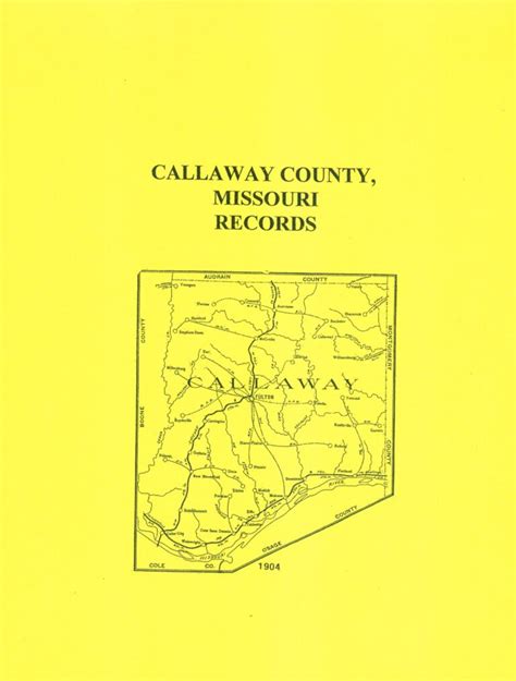 Callaway County Missouri Records Southern Genealogy Books
