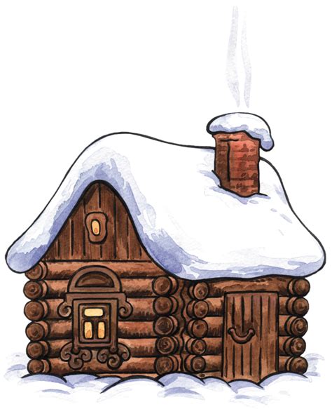 Winter Cabin Clipart Free Download