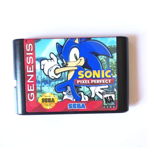Sonic Pixel Perfect Sega Genesis Mega Drive System Video Game Game