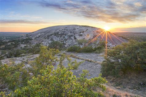 Hill Country Sunset At Enchanted Rock 1 Photograph By Rob Greebon