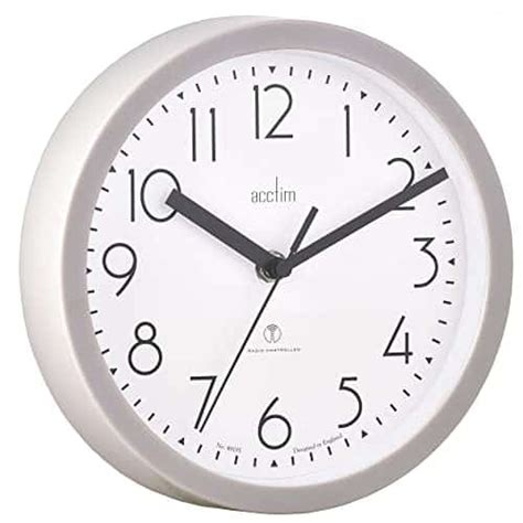 Acctim Ditton Radio Controlled Wall Clock 20cm Grey Large Wall Clocks