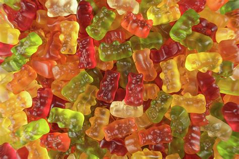 Colorful Jelly Babies Gummy Bear Sweets In A Candy Store Photograph