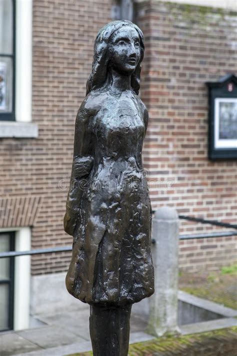 Anne Frank Statue In Amsterdam Editorial Image Image Of Diary