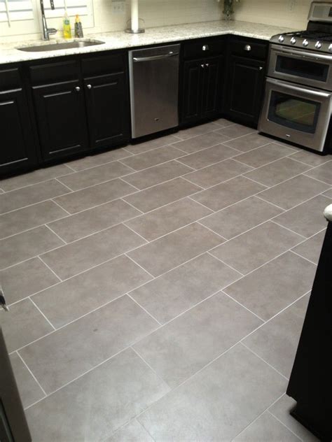 Best 25 grey kitchen floor ideas on pinterest grey tile floor via pinterest.com. Light Grey Rectangular Floor Tile | Patterned kitchen ...