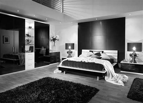 Modern Black And White Master Bedroom Bedroom Interior Modern