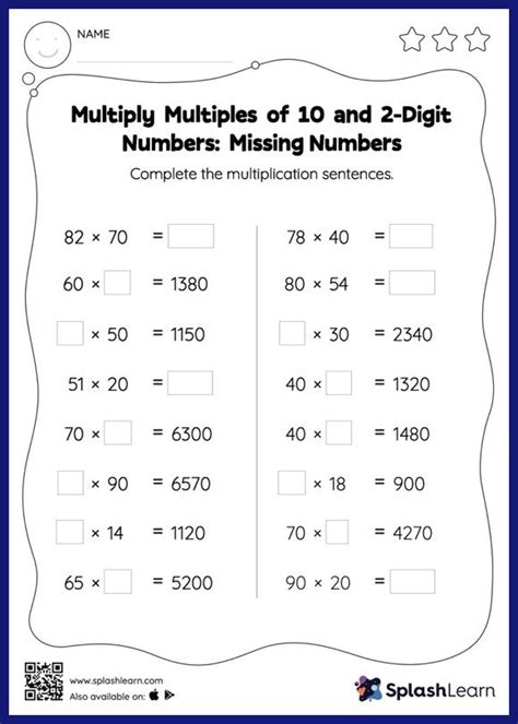 Multiply By Multiples Of 10 Worksheets For Kids Online Splashlearn