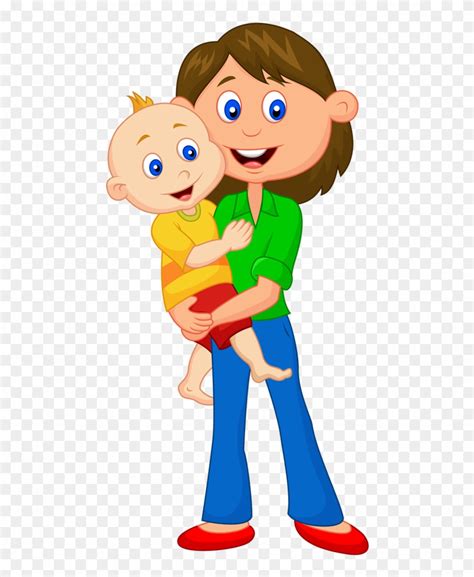 M holding silhouette, mother, holding a child png. Father Mother Cartoon Png Clipart (#39797) - PinClipart
