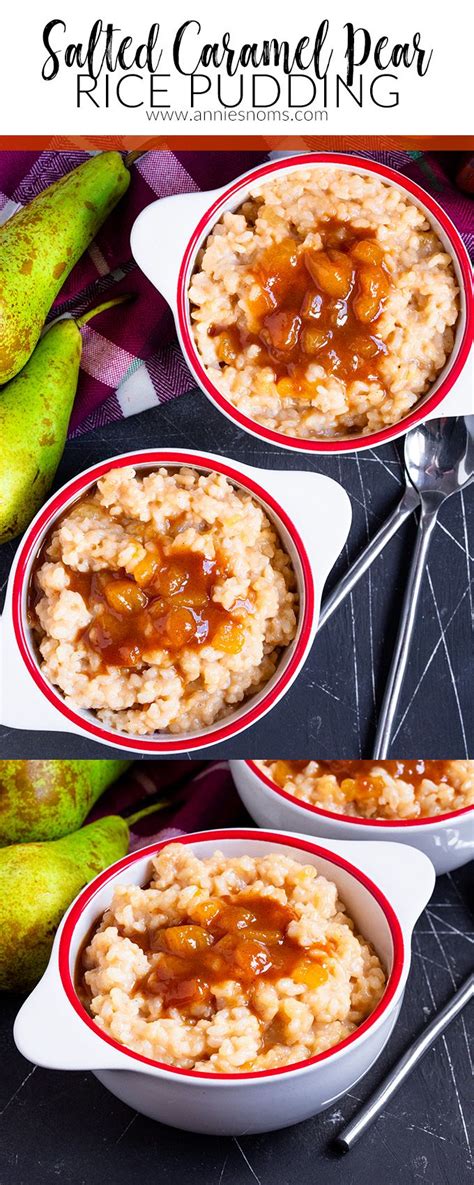 Salted Caramel Pear Rice Pudding Dairy Free Recipe Caramel Pears