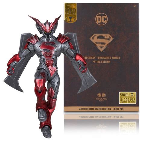 Superman Unchained Armor Dc Multiverse 18 Cm Gold Label Collection