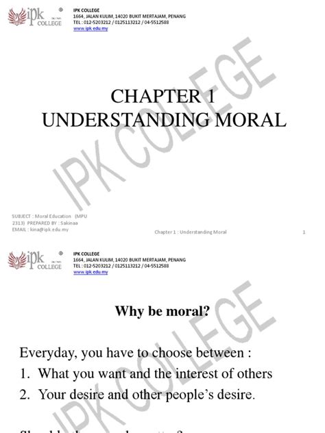 An Introduction To Moral Values And Ethics A Chapter From A Moral