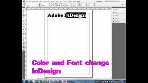 To indesign, fonts are categorized as font families, and each family is made up of one or more type styles. InDesign Color and Font change.wmv - YouTube