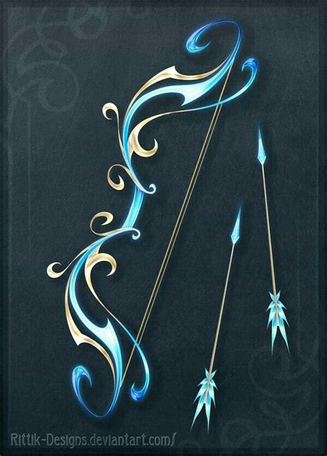 Blue Bow Arrows Anime Weapons Anime Weapons Anime Weapons