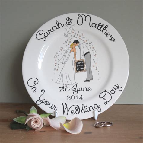 Personalised Wedding T Plate By Sparkleceramics On Etsy