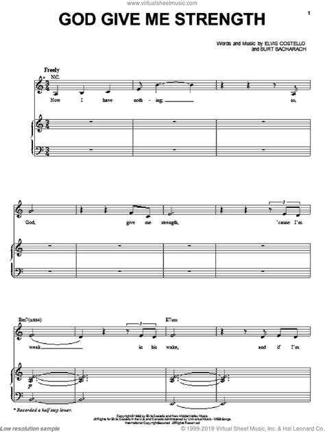 God Give Me Strength Sheet Music For Voice And Piano Pdf