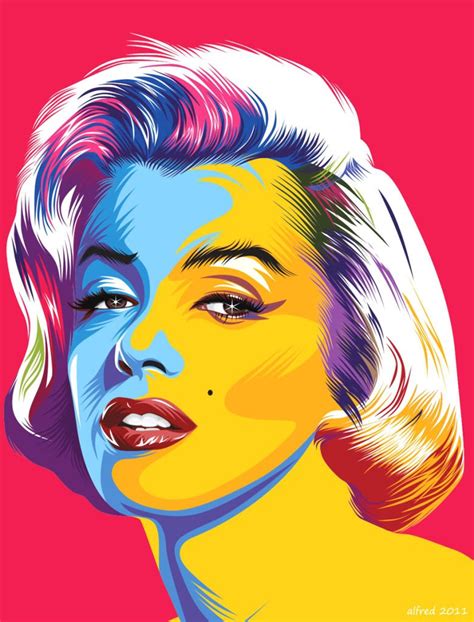 Marilyn Monroe Pop Art Vector Drawing Pop Art Marilyn Pop Art Face
