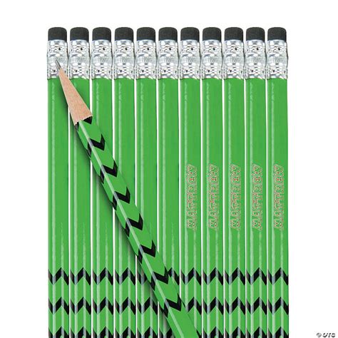 24 Personalized Green Pencils Discontinued