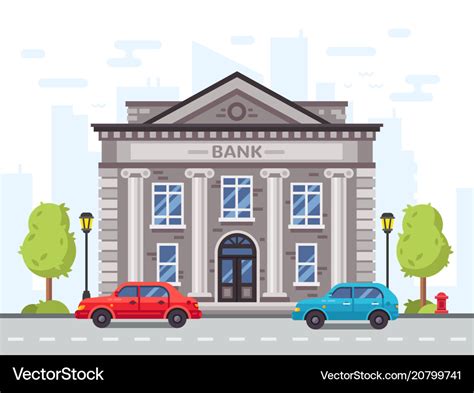 Cartoon Bank Or Government Building With Roman Vector Image