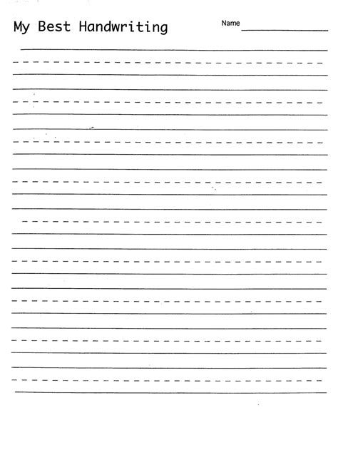 6 Best Images Of Free Printable Blank Handwriting Practice Sheet