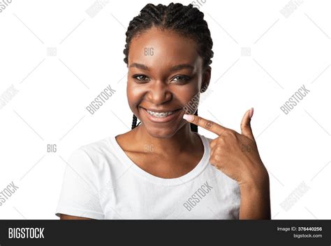 Black Girl Pointing Image And Photo Free Trial Bigstock
