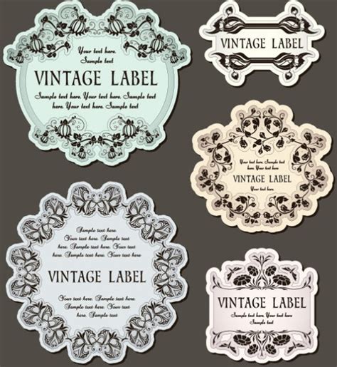 The Classic Pattern Stickers 02 Vector Free Vector In Encapsulated