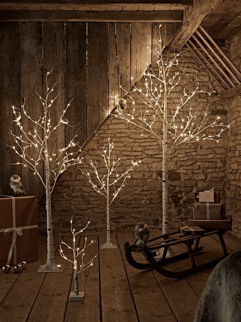 Super Birch Tree Decor Christmas Indoor Ideas Light Up Tree Birch