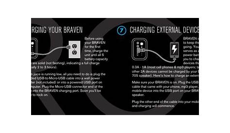 Charging your braven, Charging external devices | BRAVEN 705 User