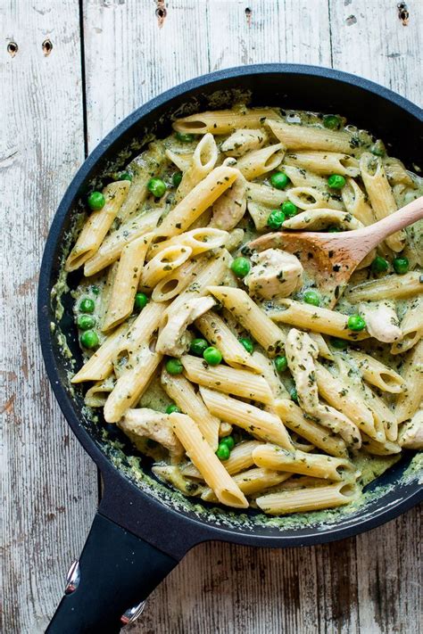 It's a great recipe for using leftover grilled chicken, rotisserie chicken, or when we're. Creamy Chicken Pesto Pasta | Recipe | Pesto pasta recipes ...