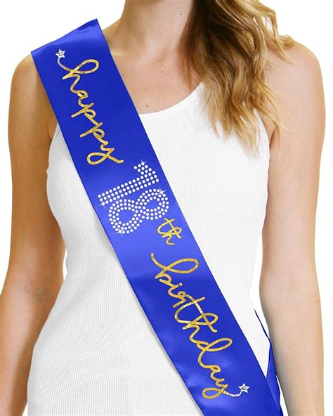 A great accessory for any birthday our stunning iridescent foiled milestone 18th birthday sash will make sure everyone knows its your birthday. 18th Birthday Party Supplies Happy 18th Birthday Sash by ...