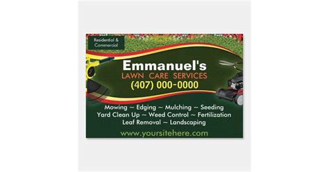 Lawn Care Landscaping Outdoor Yard Sign Zazzle